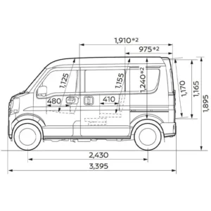 エブリィ車体寸法